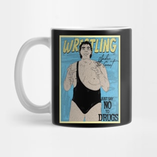 Artwork Andre The Giant Wrestling // Just Say No To Drugs Mug